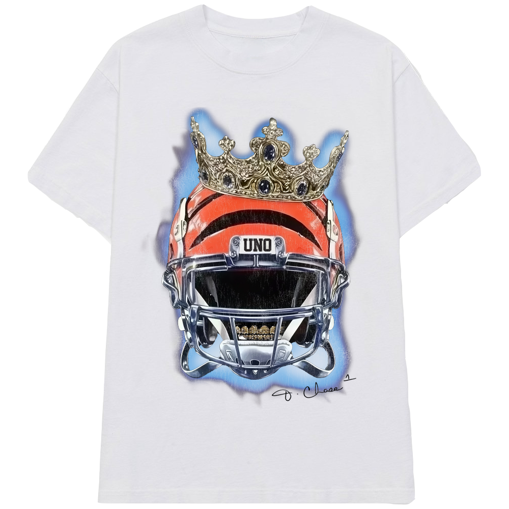crowns football helmets Triple Crown Helmet Tee White