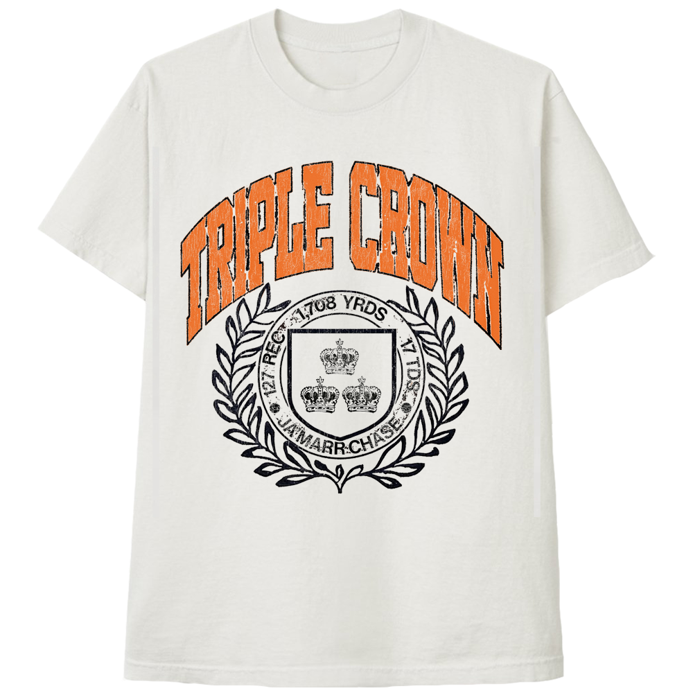 Triple Crown Seal Tee White - PRE-ORDER – the chosen 1 sports